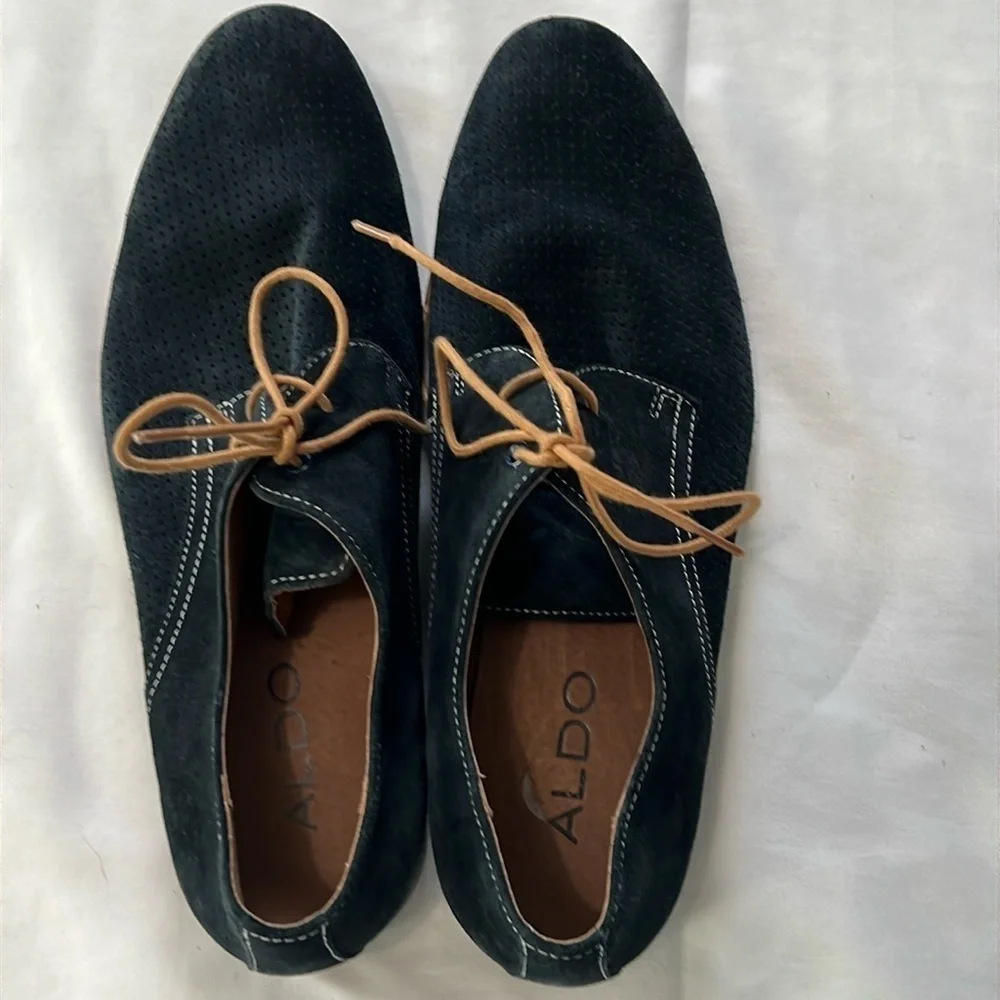 Aldo Blue Suede Oxfords